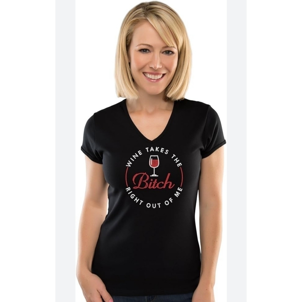 Wine Rhinestone Embellished Cap Sleeve Top